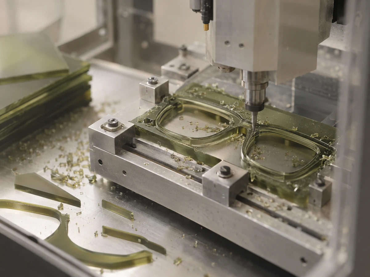 AI illustration — Bio-acetate: Cut & machine