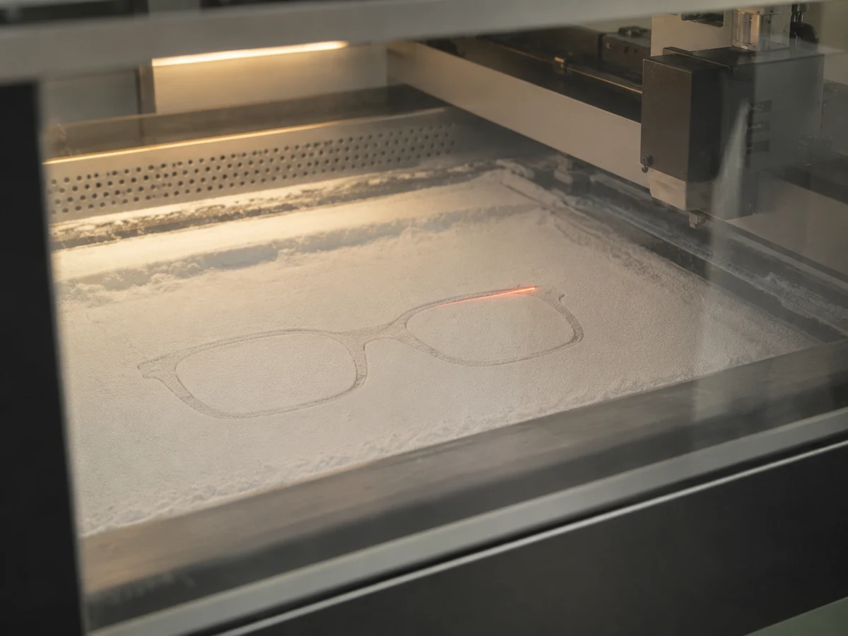 AI illustration — 3D-printed nylon: Print & cool